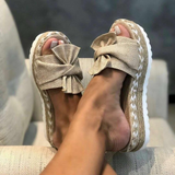 Clara | Sandales compensées avec nœud pour femme
