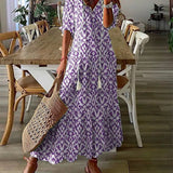 Isaure | Robe longue bohème imprimée pour femme