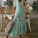 Isaure | Robe longue bohème imprimée pour femme