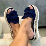 Clara | Sandales compensées avec nœud pour femme
