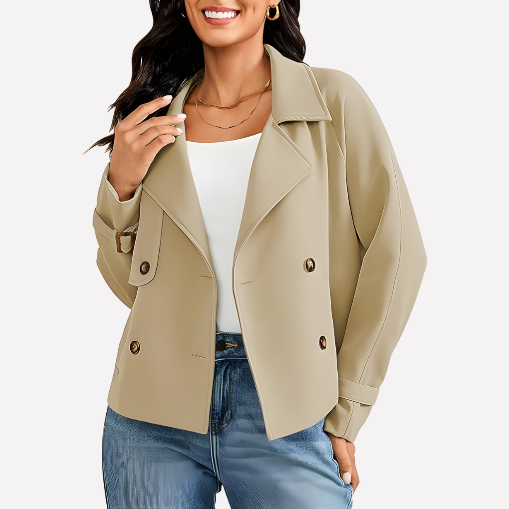 Amely | Blazer femme coupe classique avec col à revers et boutons