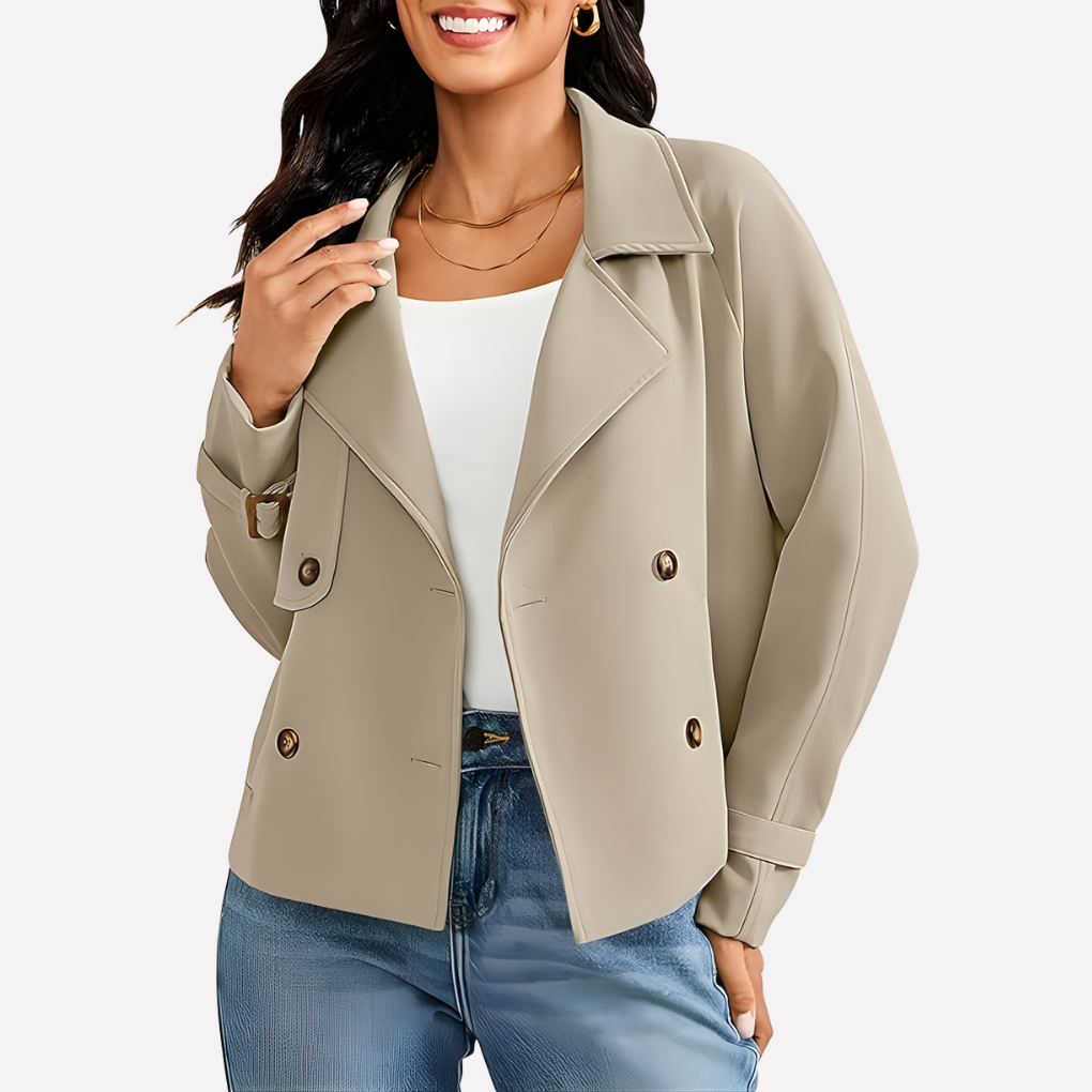 Amely | Blazer femme coupe classique avec col à revers et boutons