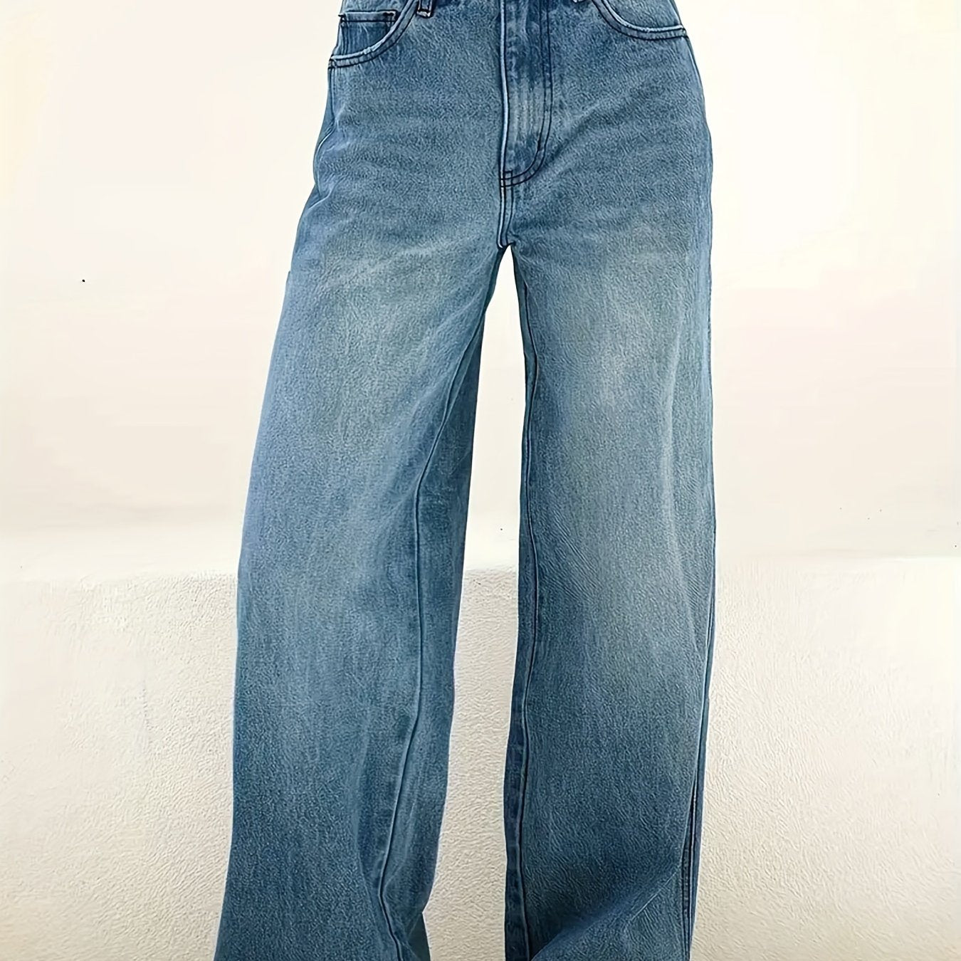 Nora | Jean denim coupe loose à jambes larges pour femme