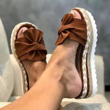 Clara | Sandales compensées avec nœud pour femme