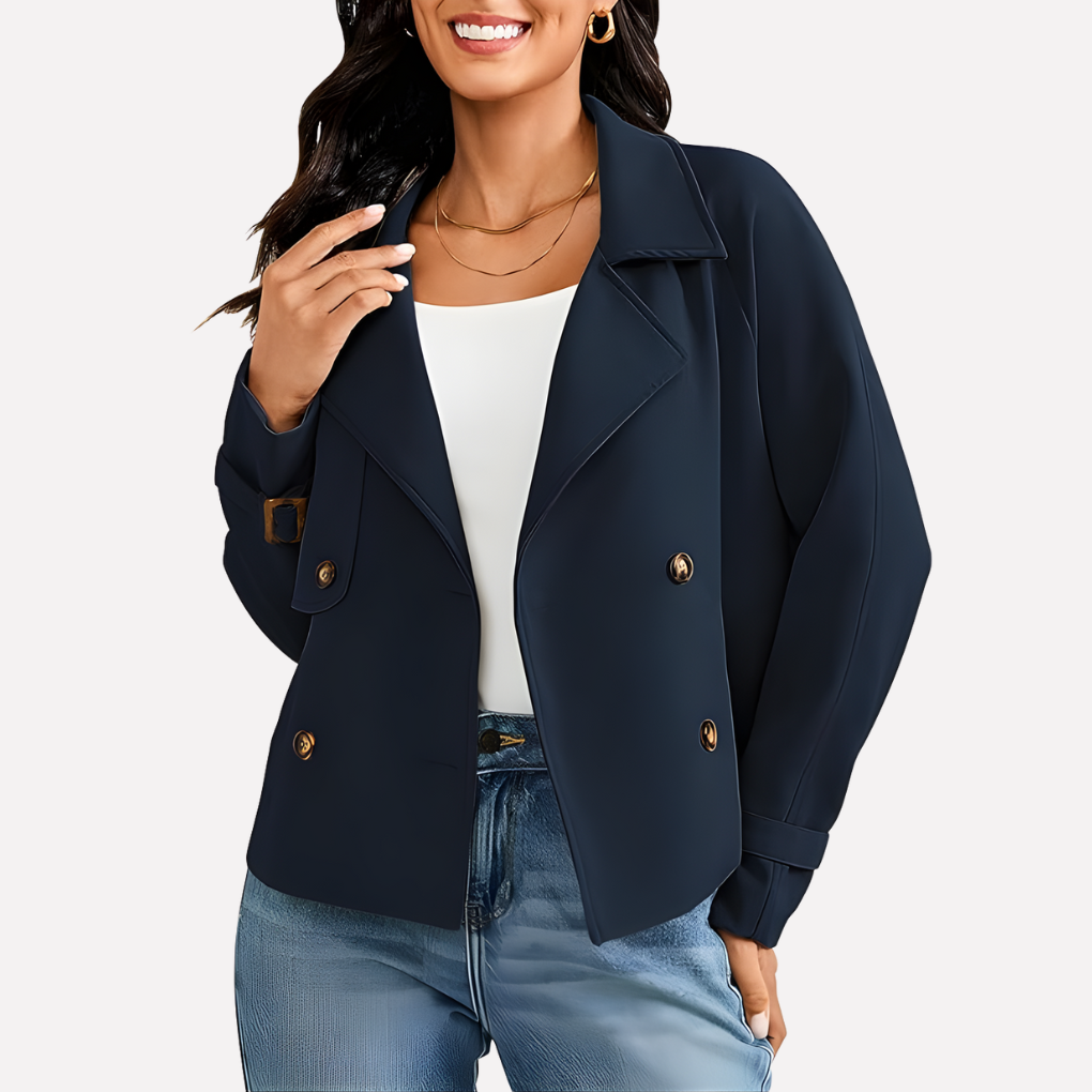 Amely | Blazer femme coupe classique avec col à revers et boutons