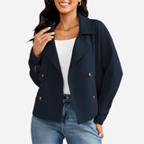 Amely | Blazer femme coupe classique avec col à revers et boutons