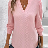 Lorena | Blouse manches longues col V pour femme