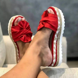 Clara | Sandales compensées avec nœud pour femme