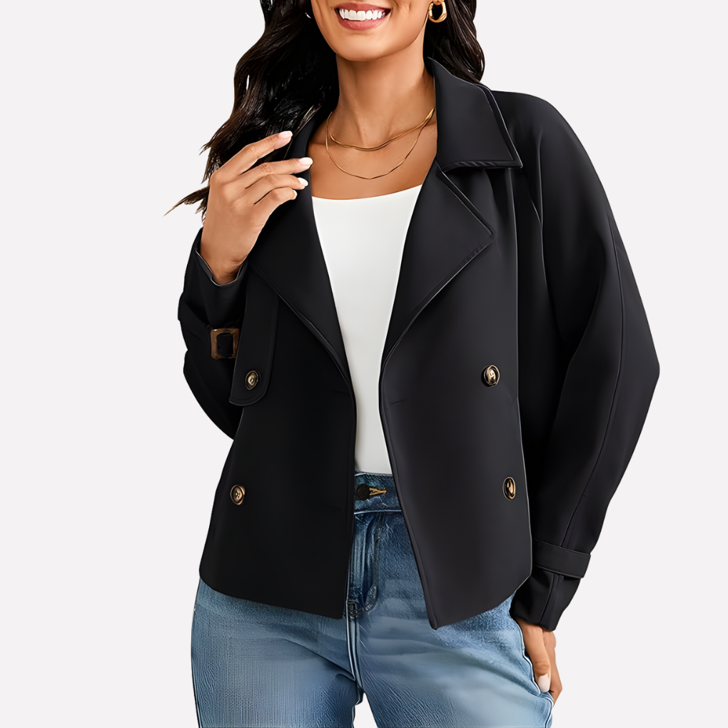 Amely | Blazer femme coupe classique avec col à revers et boutons