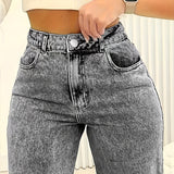 Yara | Jean coupe loose à jambes larges extensible pour femme – style moderne et intemporel