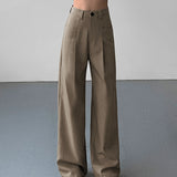 Ambre | Pantalon habillé à plis et jambes larges