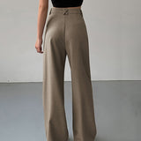 Ambre | Pantalon habillé à plis et jambes larges