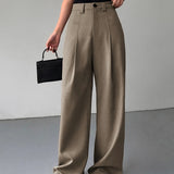 Ambre | Pantalon habillé à plis et jambes larges