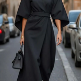 Céleste | Robe midi fluide à manches amples pour femme