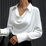 Lisa | Blouse satinée col en V pour femme