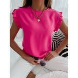 Lave | Blouse à manches courtes unie pour femme