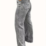 Yara | Jean coupe loose à jambes larges extensible pour femme – style moderne et intemporel
