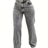 Yara | Jean coupe loose à jambes larges extensible pour femme – style moderne et intemporel