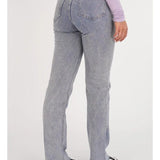 Louna | Jean denim motif diamant coupe regular pour femme
