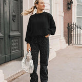 Margaux | Jean denim pailleté coupe regular pour femme