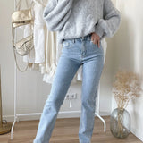 Margaux | Jean denim pailleté coupe regular pour femme
