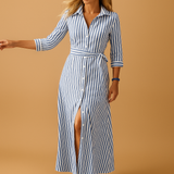 Éloïse | Robe longue chemise à imprimé pour femme