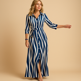Éloïse | Robe longue chemise à imprimé pour femme