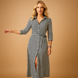 Éloïse | Robe longue chemise à imprimé pour femme