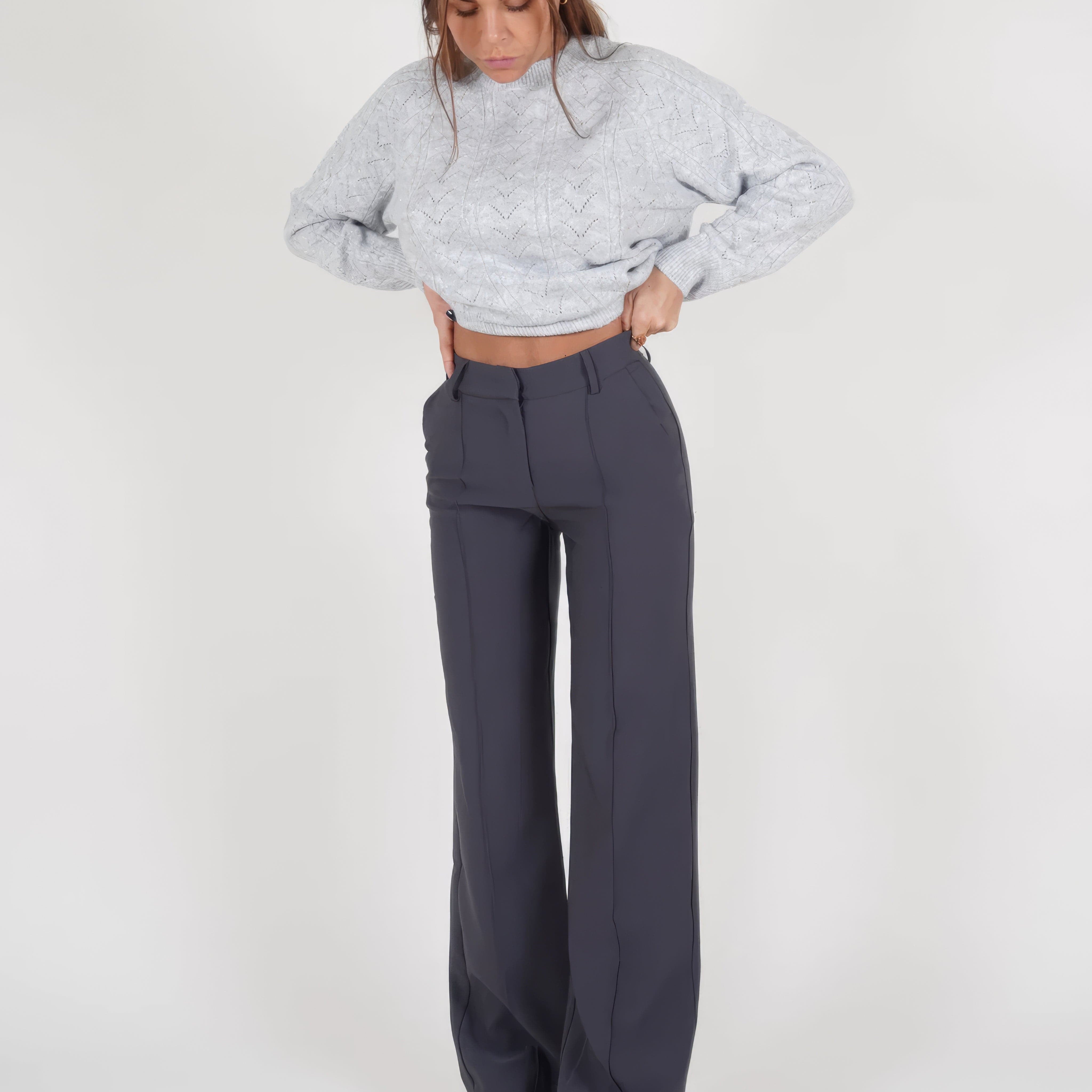 Rumi | Pantalon élégant et confortable à jambes larges pour femme – coupe regular