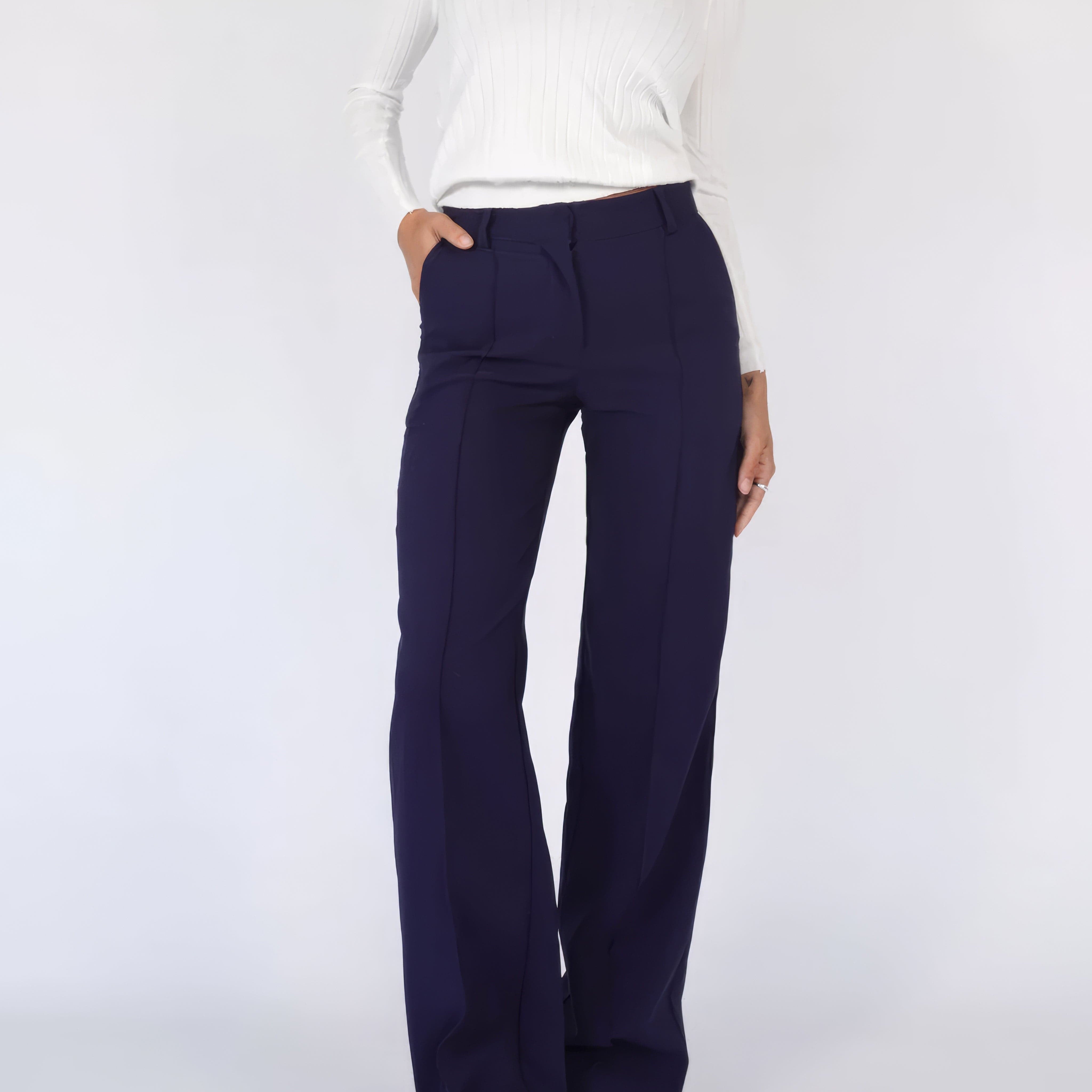 Rumi | Pantalon élégant et confortable à jambes larges pour femme – coupe regular