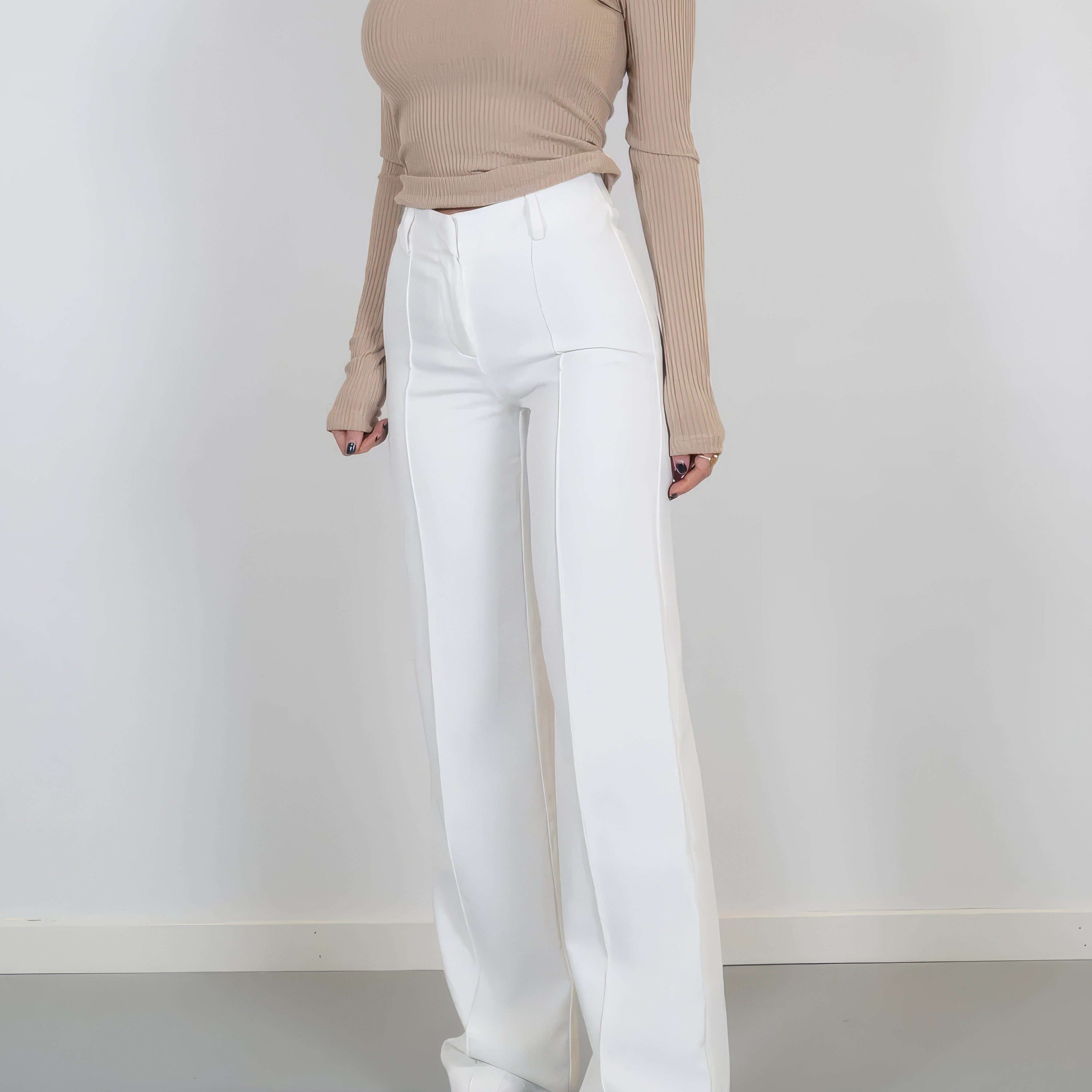 Rumi | Pantalon élégant et confortable à jambes larges pour femme – coupe regular